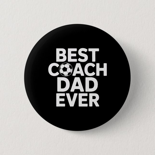 Champion Mentor Best Coach Dad Ever Fußballtrainer Button (Vorderseite)