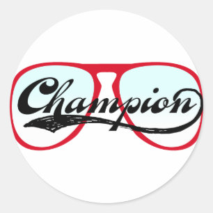 Champion Runder Aufkleber