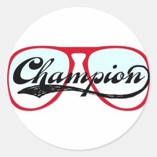 Champion Runder Aufkleber