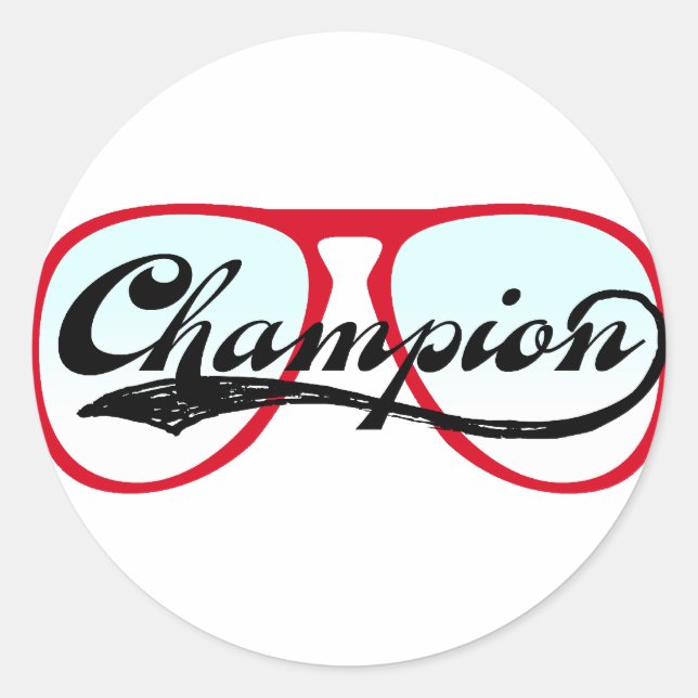 Champion Runder Aufkleber (Vorderseite)