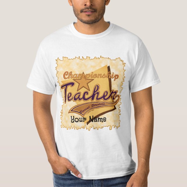 Champion Social Studies Lehrer T-Shirt (Vorderseite)