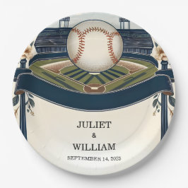 Champion Team Ball Field Pitch Baseball Hochzeit Pappteller