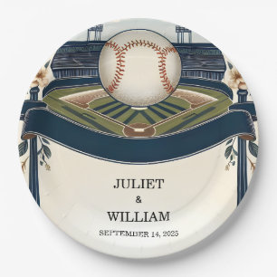 Champion Team Ball Field Pitch Baseball Hochzeit Pappteller