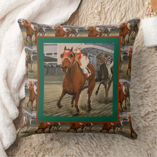 Champion Thorougbred Besiats Gefechtetes Pferd Kissen