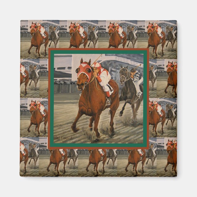 Champion Thorougbred gewinnt über das Lieblingspfe Magnet (Vorne)