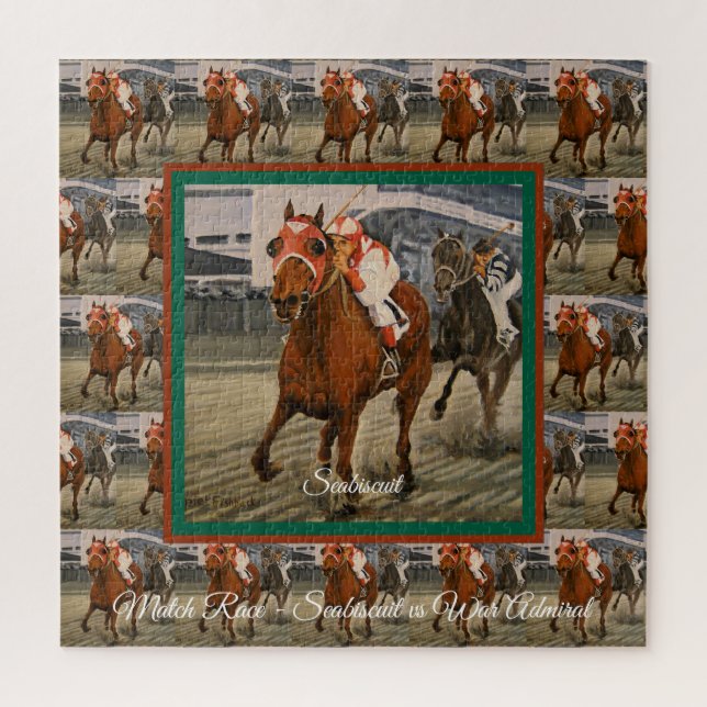 Champion Thorougbred Seabiscuit besiegt Favoriten (Vertikal)
