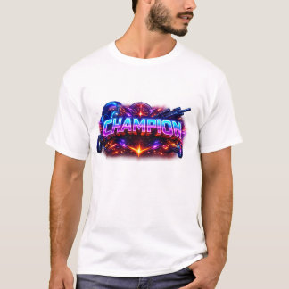 CHAMPION 🎮 Ultimativer Neon-Cyberpunk-Gaming-Mast T-Shirt