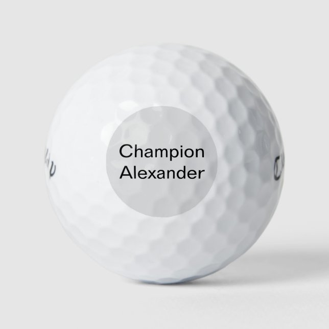 Champion with customizable name golf balls golfball (Vorderseite)