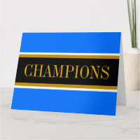 CHAMPIONS Hellblau Schwarz Weiß Rennstreifen