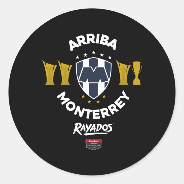 Champions League Monterrey Runder Aufkleber (Vorderseite)