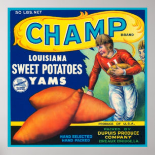 Champions-Louisiana-Süßkartoffeln Poster