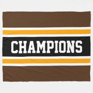 CHAMPIONS Lustig Fett Tief Schwarz Orange Streifen Fleecedecke