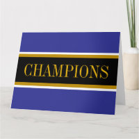 CHAMPIONS Royal Blau Schwarz Weiß Rennstreifen