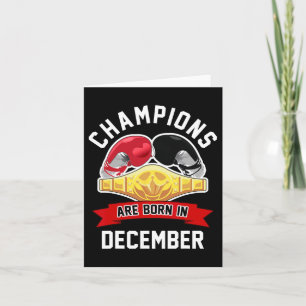 Champions sind im Dezember Geboren Boxsport Birthd Karte