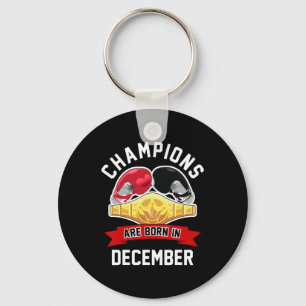 Champions sind im Dezember Geboren Boxsport Birthd Schlüsselanhänger
