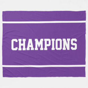 CHAMPIONS Spaß Sportlich Weiße Streifen auf Königs Fleecedecke