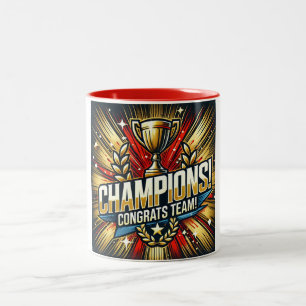 Champions Team-Tasse   Sportsiegsfeier Zweifarbige Tasse