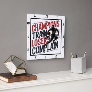Champions Train-Benutzer beschweren sich Basketbal Quadratische Wanduhr