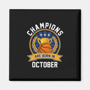 Champions werden im Oktober Sketll Geburtstagsgesc Magnet