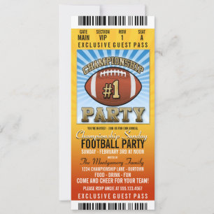 Championship Sunday Football Party Einladung