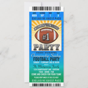 Championship Sunday Football Party Einladung