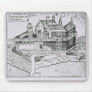 Champlains Ansicht von Quebec Mousepad