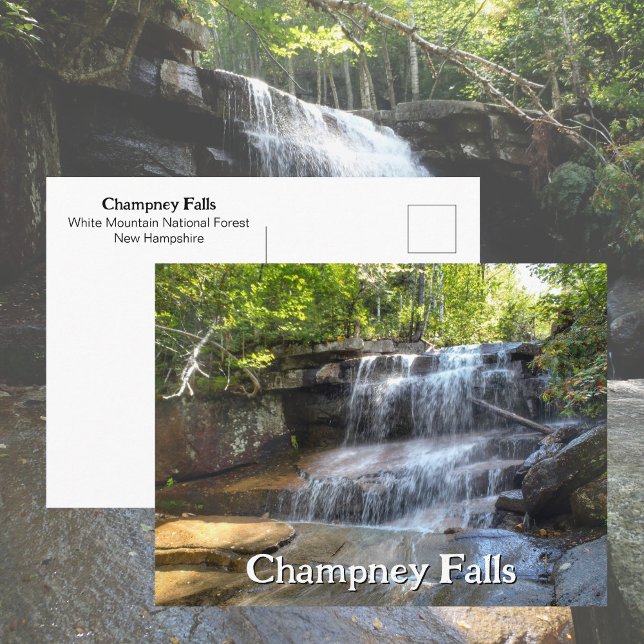 Champney Falls White Mountains Waterfall NH Postkarte (Von Creator hochgeladen)