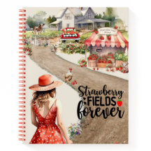 Champs de fraise pour toujours Carnet spiral