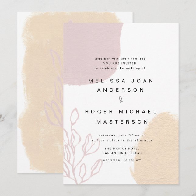 Champs de rêve | Faire-part de mariage (Devant / Derrière)