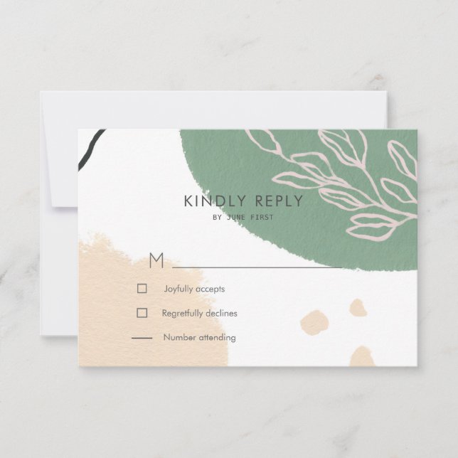 Champs de Rêves | Carte de réponse RSVP avec choix (Devant)