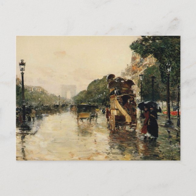 Champs Elysee, Hassam Carte postale (Devant)