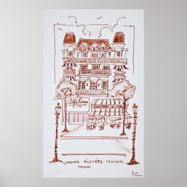 Champs Elysees | Paris, Frankreich Poster (Vorne)