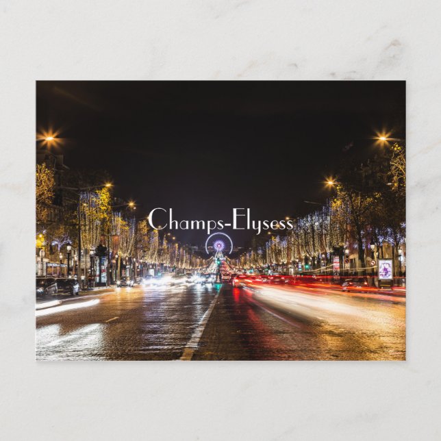 Champs-Elysess Postkarte (Vorderseite)