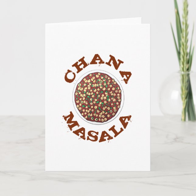 Chana Masala Chole Indian Food Chickpeh Dish Karte (Vorderseite)