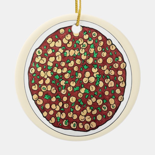 Chana Masala Chole Indian Food Chickpeh Dish Keramik Ornament (Vorne)