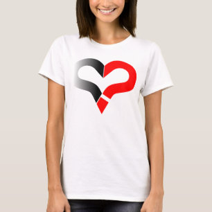 Chance auf Romantik Herz Fragezeichen Shirt