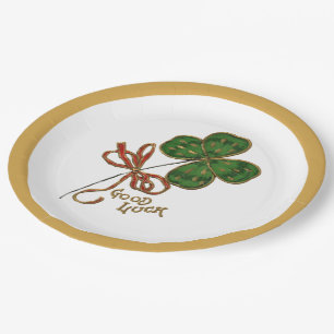 Chance aux Irlandais Assiette en Papier Saint-Patr