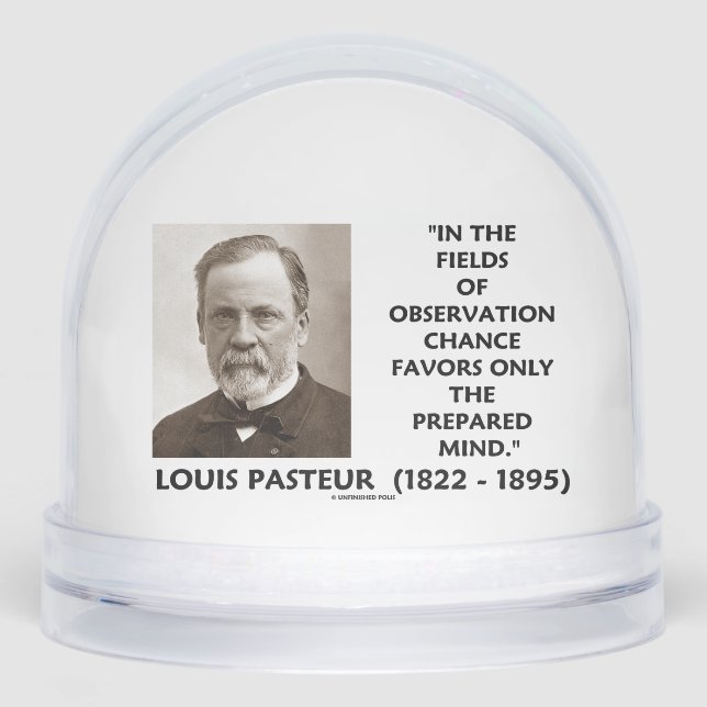 Chance bevorzugt nur die vorbereitete Mind Pasteur Schneekugeln (Vorderseite)