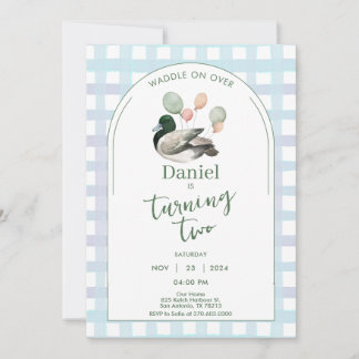 Chance Canard Anniversaire Invitation pour n'impor