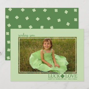 Chance et amour Saint Patrick's Day Carte photo