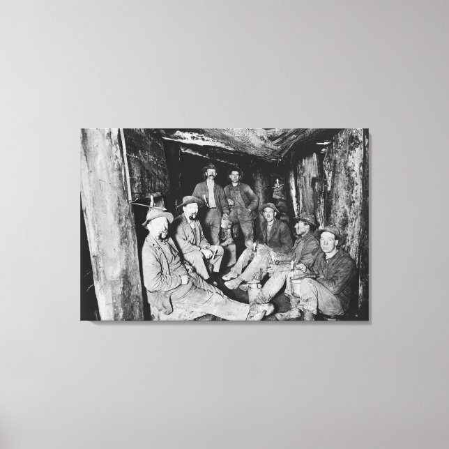 Chance Mine während des Mittagessens Coeur d'Alene Leinwanddruck (Vorderseite)
