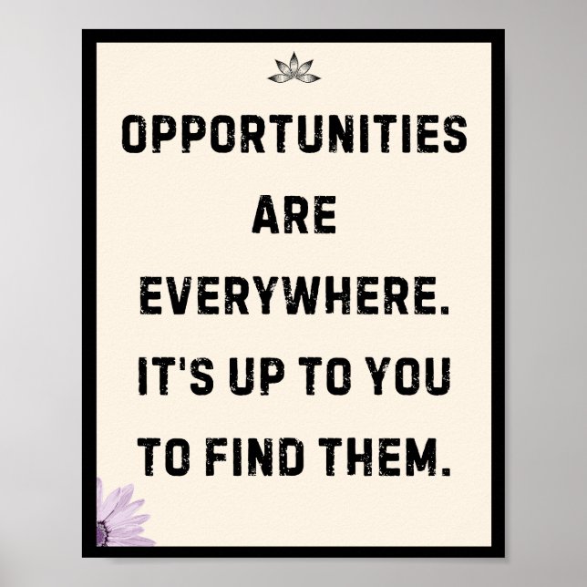 Chancen gibt es überall. Es liegt an dir, Poster (Vorne)