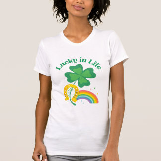 Chanceux dans la vie - T-shirt irlandais de la Sai
