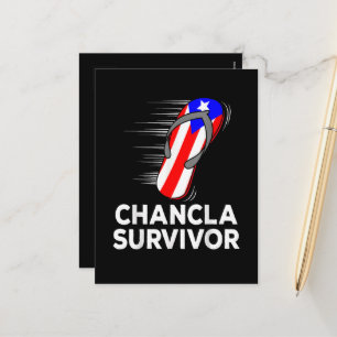 Chancla-Überlebender Feiertagspostkarte