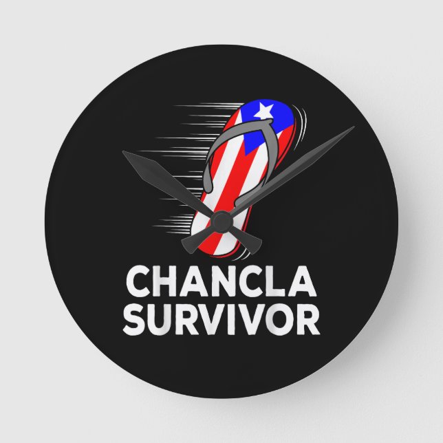 Chancla-Überlebender Runde Wanduhr (Vorderseite)