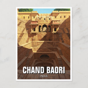 Chand Baori Stepwell India Travel Postkarte