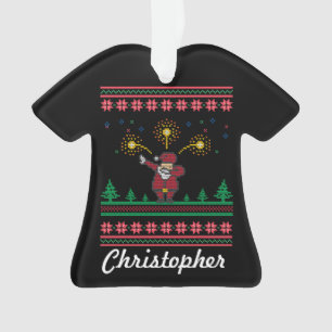 Chandail de Noël moche Dabbing Père Noël