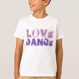 Chandail de T-shirt de filles de danse d'amour