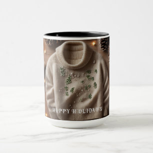 Chandail d'hiver confortable personnalisé Mug Nom 