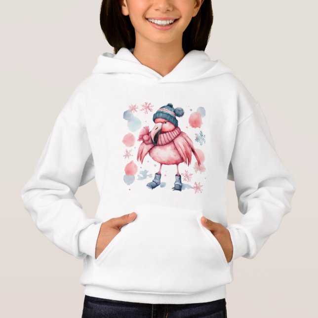Chandail d'hiver Flamant rose (Devant)